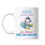 Mug Bêtises avec Maman Licorne Avion - Planetee