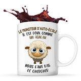 Mug Le moniteur d'auto-école Doux comme un Agneau - Planetee