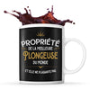 Mug noir Propriété de la Meilleure Plongeuse - Planetee