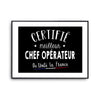 Affiche Chef opérateur Homme Meilleur de France Métier - Planetee