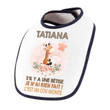 Bavoir Tatiana Cou Monté Girafe - Planetee