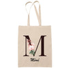 Tote Bag Beige Lettre Fleur Mémé - Planetee