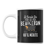 Mug Beauceron Je travaille dur - Planetee