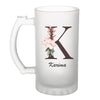 Chope de bière Karima Lettre Fleur - Planetee