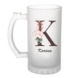 Chope de bière Karima Lettre Fleur - Planetee