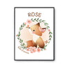 Affiche Rose Bébé d'amour Renard - Planetee