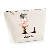 Trousse Laurine Lettre fleur - Planetee