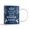 Tasse Noël Pompier homme Bleu - Planetee