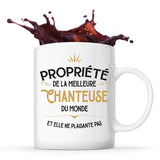 Mug blanc Propriété de la Meilleure Chanteuse - Planetee