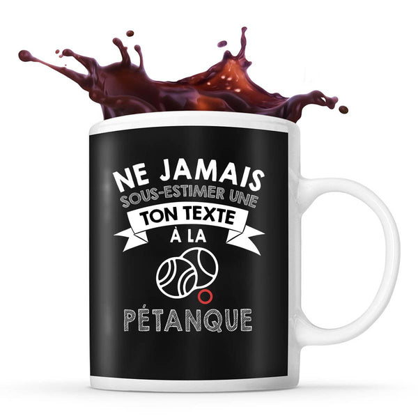 Mug personnalisable pétanque Prénom Femme Métier Age pour Joueuse de Pétanque - Planetee