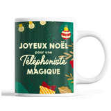 Tasse Noël Téléphoniste femme Vert - Planetee