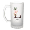 Chope de bière Lia Lettre Fleur - Planetee