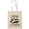 Sac Tote Bag J'peux pas Plongeon beige - Planetee