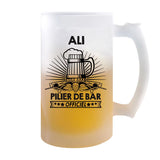 Chope de bière Ali Prénom Pilier de Bar - Planetee