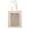 Tote Bag Correctrice Bonne ou Mauvaise Beige - Planetee
