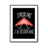 Affiche Deltaplane j'peux pas Noir - Planetee