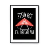 Affiche Deltaplane j'peux pas Noir - Planetee