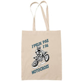 Sac Tote Bag J'peux pas Motocross beige - Planetee