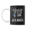 Mug Chat Je travaille dur - Planetee