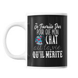 Mug Chat Je travaille dur - Planetee