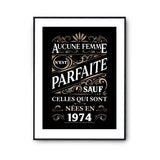 Affiche 1974 Femme Parfaite 50 ans - Planetee