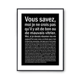 Affiche Vitrier Bon ou Mauvais - Planetee