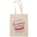 Sac Tote Bag Surveillante Femme Meilleure du Monde beige - Planetee