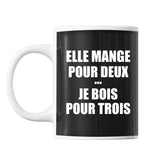 Mug Elle mange je bois - Planetee