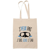 Sac Tote Bag J'peux pas Apnée sous l'eau beige - Planetee