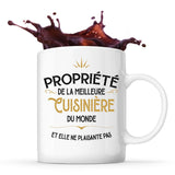 Mug blanc Propriété de la Meilleure Cuisinière - Planetee