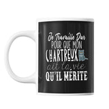 Mug Chartreux Je travaille dur - Planetee