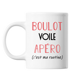 Mug Voile C'est ma Routine Blanc - Planetee