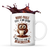 Mug Marie-Odile Chouette Café - Planetee
