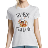 T-shirt femme pizza c'est la vie - Planetee