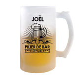 Chope de bière Joël Prénom Pilier de Bar - Planetee