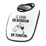 Bavoir bébé Le copain de boisson de tonton Vin - Planetee