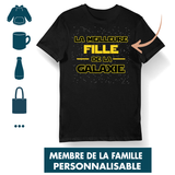 Cadeau Meilleur(e) Membre Famille Galaxie Personnalisable - Planetee