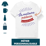 Cadeau Femme Meilleure du Monde Métier Personnalisable - Planetee