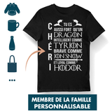 Cadeau Game of Thrones Membre Famille Personnalisable - Planetee