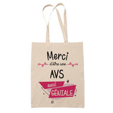 Sac Tote Bag Merci AVS Géniale - Planetee