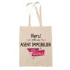 Sac Tote Bag Merci Agent immobilier Géniale - Planetee