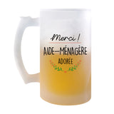 Chope de bière Merci Aide-ménagère Adorée - Planetee