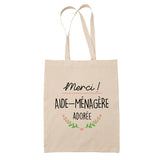 Sac Tote Bag Merci Aide-ménagère Adorée - Planetee