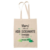 Sac Tote Bag Merci Aide-soignante Inoubliable Femme - Planetee