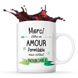 Mug Merci Amour Inoubliable Femme - Planetee