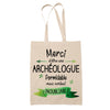 Sac Tote Bag Merci Archéologue Inoubliable Femme - Planetee