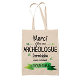 Sac Tote Bag Merci Archéologue Inoubliable Femme - Planetee