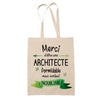 Sac Tote Bag Merci Architecte Inoubliable Femme - Planetee