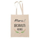 Sac Tote Bag Merci Archiviste Adorée - Planetee