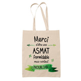 Sac Tote Bag Merci Asmat Inoubliable Femme - Planetee